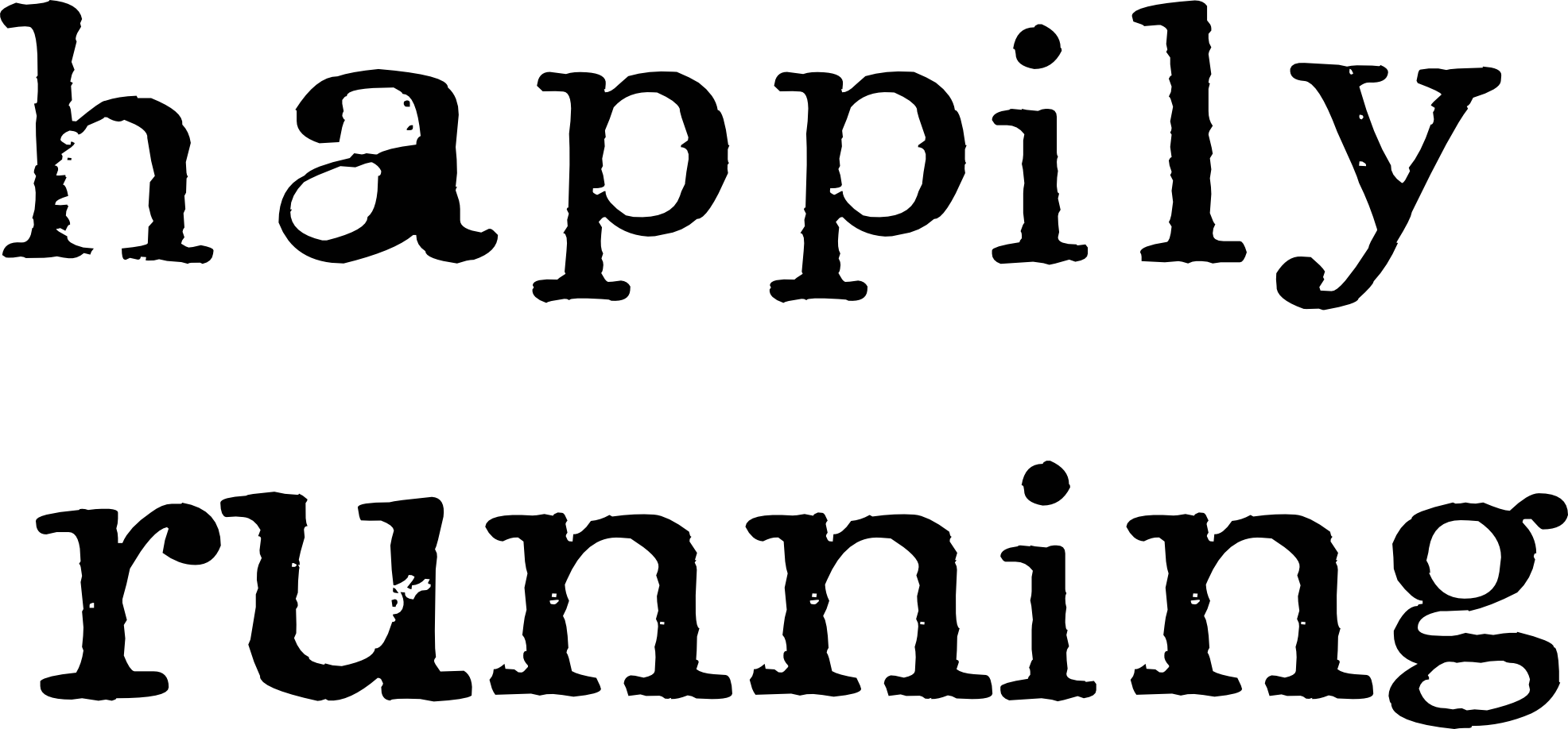 Happily Running Words Happily Running